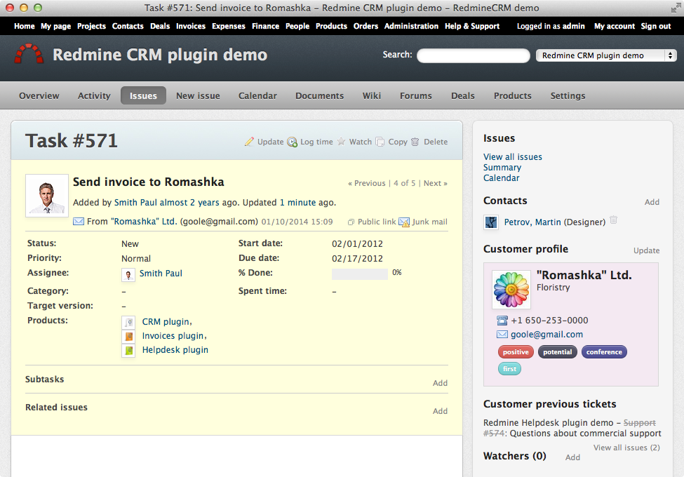 Products - Plugins - Redmine
