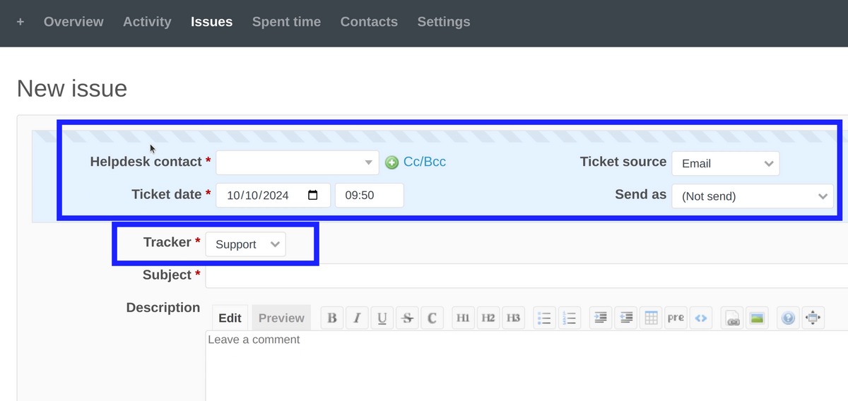Three ways of creating Helpdesk tickets | Helpdesk plugin documentation
