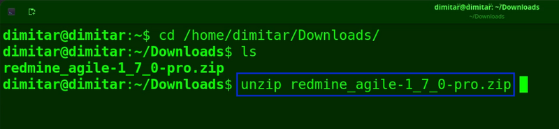 04_agile_unzip_command.png