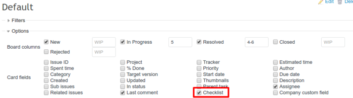Checklists integration | RedmineUP Help | Agile plugin documentation